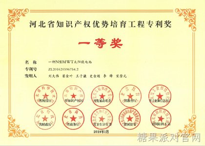 河北省知识产权优势培育工程专利奖